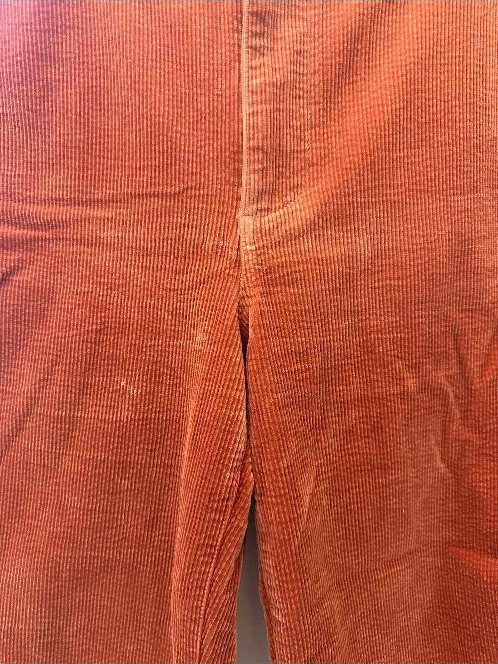 Madewell High-Rise Slim Emmett Wide-Leg Corduroy Pants in Rusty Terracotta - Picture 5 of 8